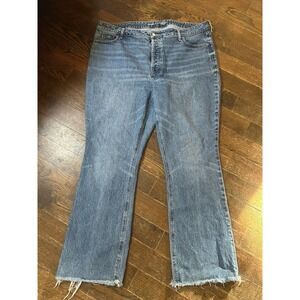 Old Navy  Women's Kicker Bootcut Jeans With Raw Hem Size 20 Extra High Rise